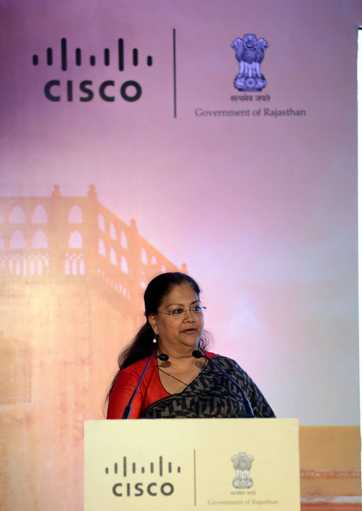 Rajasthan CM signs MoUs with Team Cisco
