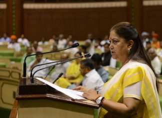 Vasundhara Raje budget photo