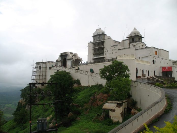 The regal Sajjangarh Palace perched on hilltop.