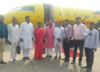 first test flight of Zoom Airlines landed at Kishangarh Airport
