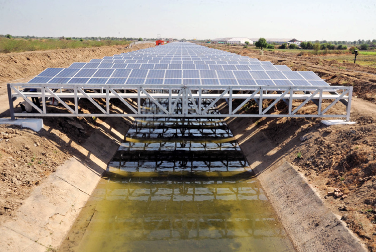 canal-top solar power plant