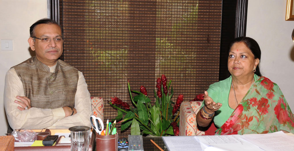 CM Raje met Minister Jayant Sinha in New Delhi