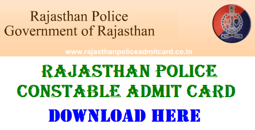 Rajasthan police admit card