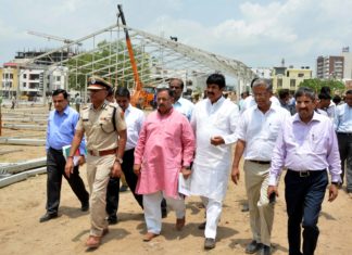 प्रधानमंत्री की जयपुर यात्रा: तैयारियों का जायजा लेने अमरूदों के बाग पहुंचे मंत्री अरुण चतुर्वेदी व यूनूस खान news of rajasthan
