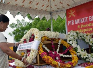 मुख्यमंत्री राजे ने शहीद मुकुट बिहारी को दी श्रद्धांजलि, पार्थिव देह पंचतत्व में विलीन news of rajasthan