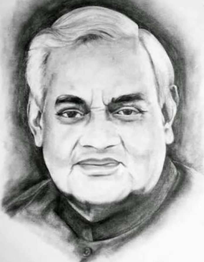 Karnataka: Atal Bihari Vajpayee's portrait sketched in blood