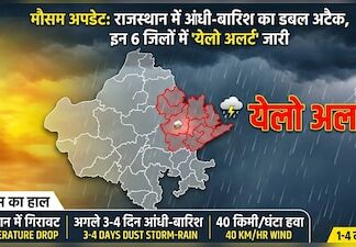 राजस्थान में मौसम का यू-टर्न, अगले 48 घंटों में धूलभरी आंधी और बारिश का अलर्ट, जानें आपके जिले का हाल