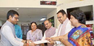 BJP से सतीश पूनिया और अलका गुर्जर का नामांकन, CM भजनलाल और वसुंधरा राजे रहे मौजूद